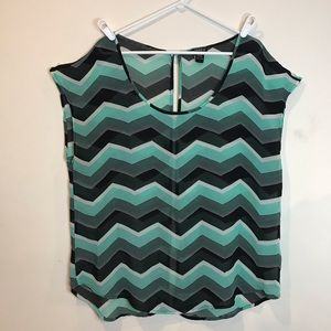 Torrid Chevron Button Back Top